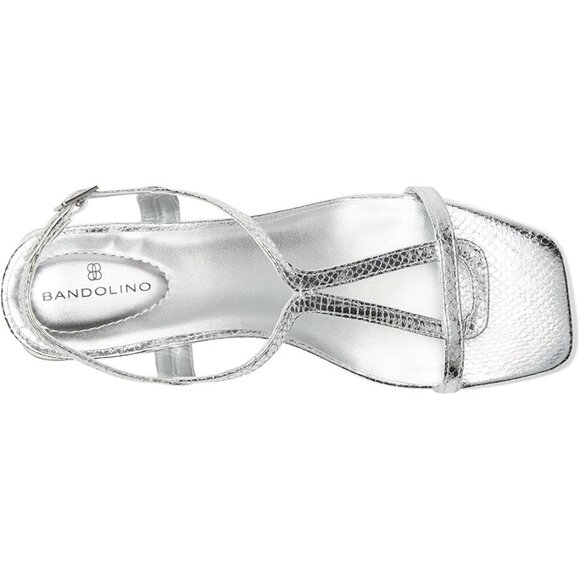 Bandolino Primadon Women's Dress Sandals Silver Snake : 9.5 M, Synthetic - Picture 2 of 7